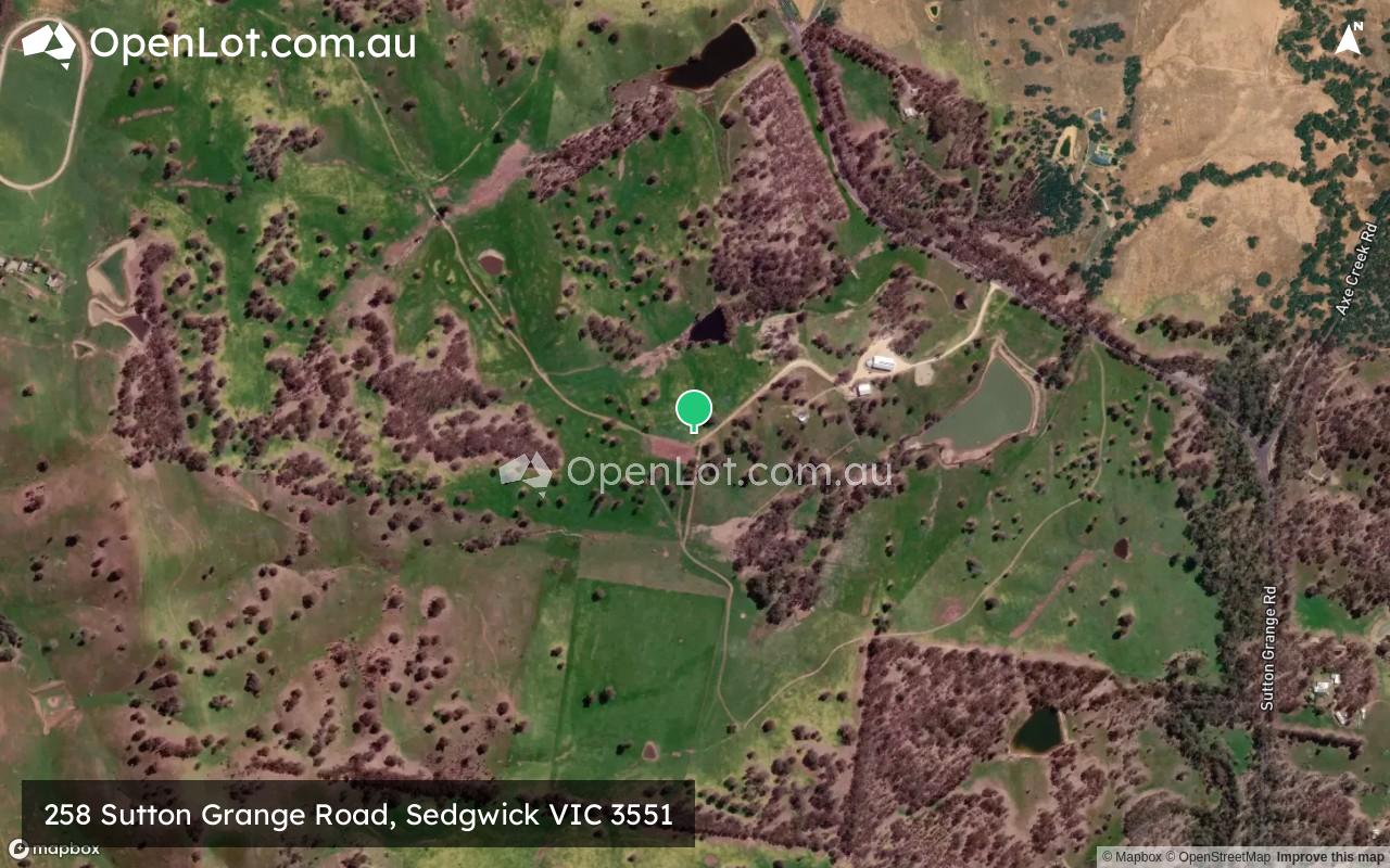 Satellite image for 258 Sutton Grange Road, Sedgwick VIC 3551