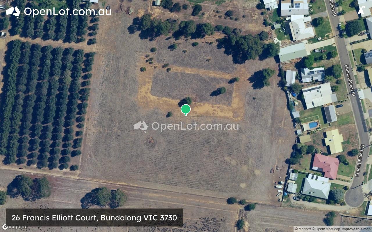 Satellite image for 26 Francis Elliott Court, Bundalong VIC 3730