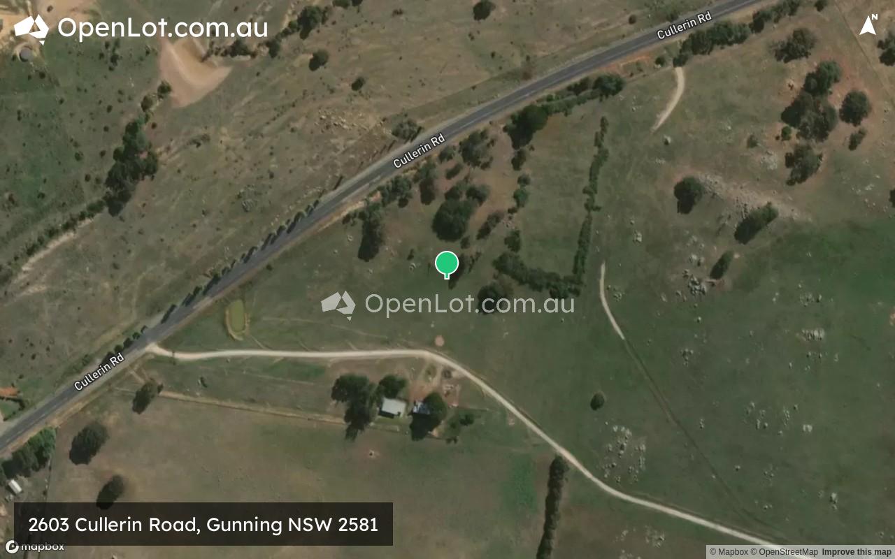 Satellite image for 2603 Cullerin Road, Gunning NSW 2581