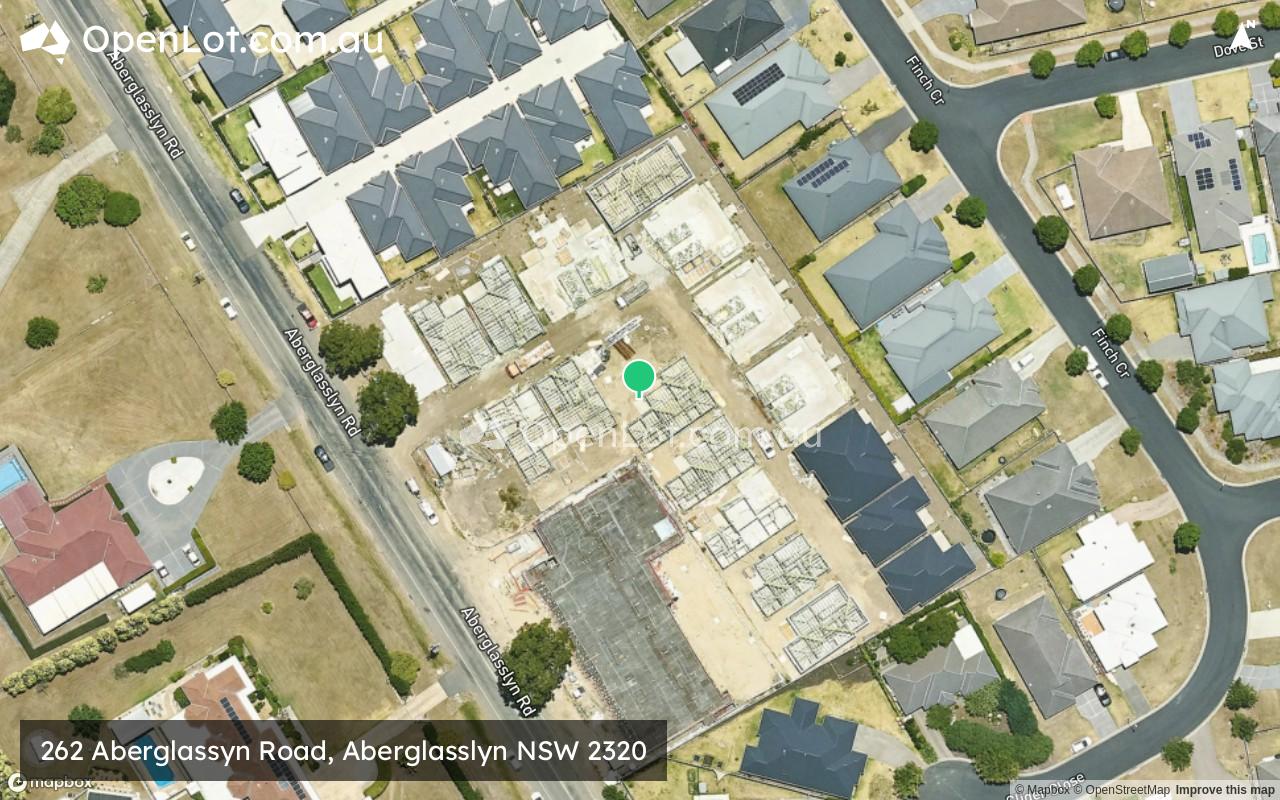 Satellite image for 262 Aberglassyn Road, Aberglasslyn NSW 2320