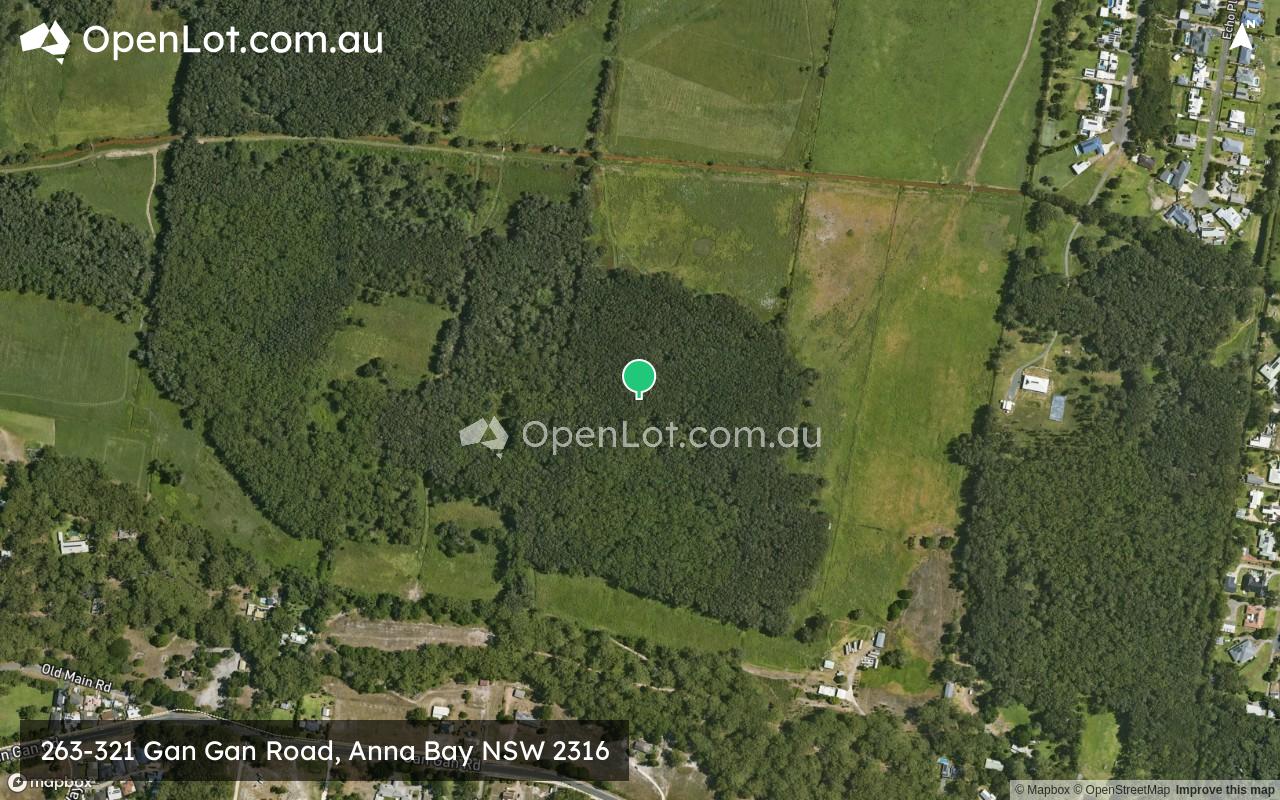 Satellite image for 263-321 Gan Gan Road, Anna Bay NSW 2316