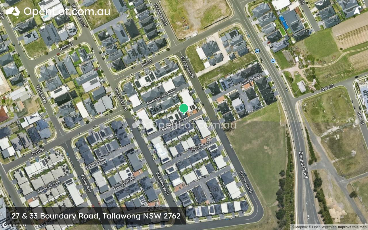 Satellite image for 27 & 33 Boundary Road, Tallawong NSW 2762