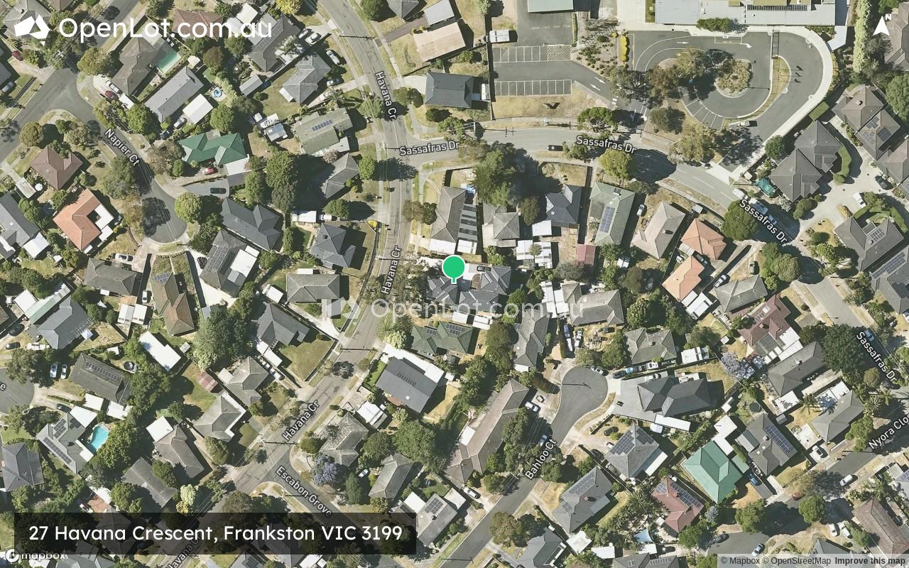 Satellite image for 27 Havana Crescent, Frankston VIC 3199