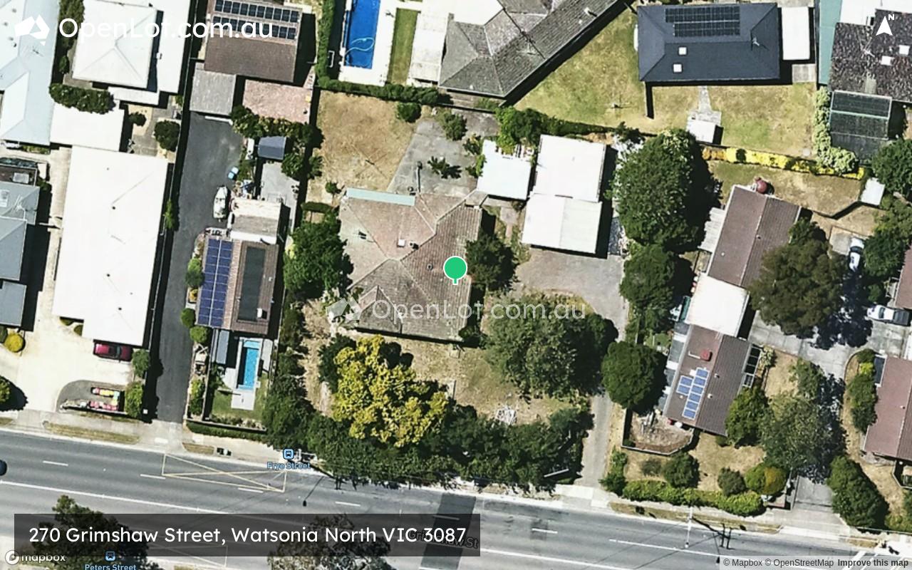 Satellite image for 270 Grimshaw Street, Watsonia North VIC 3087