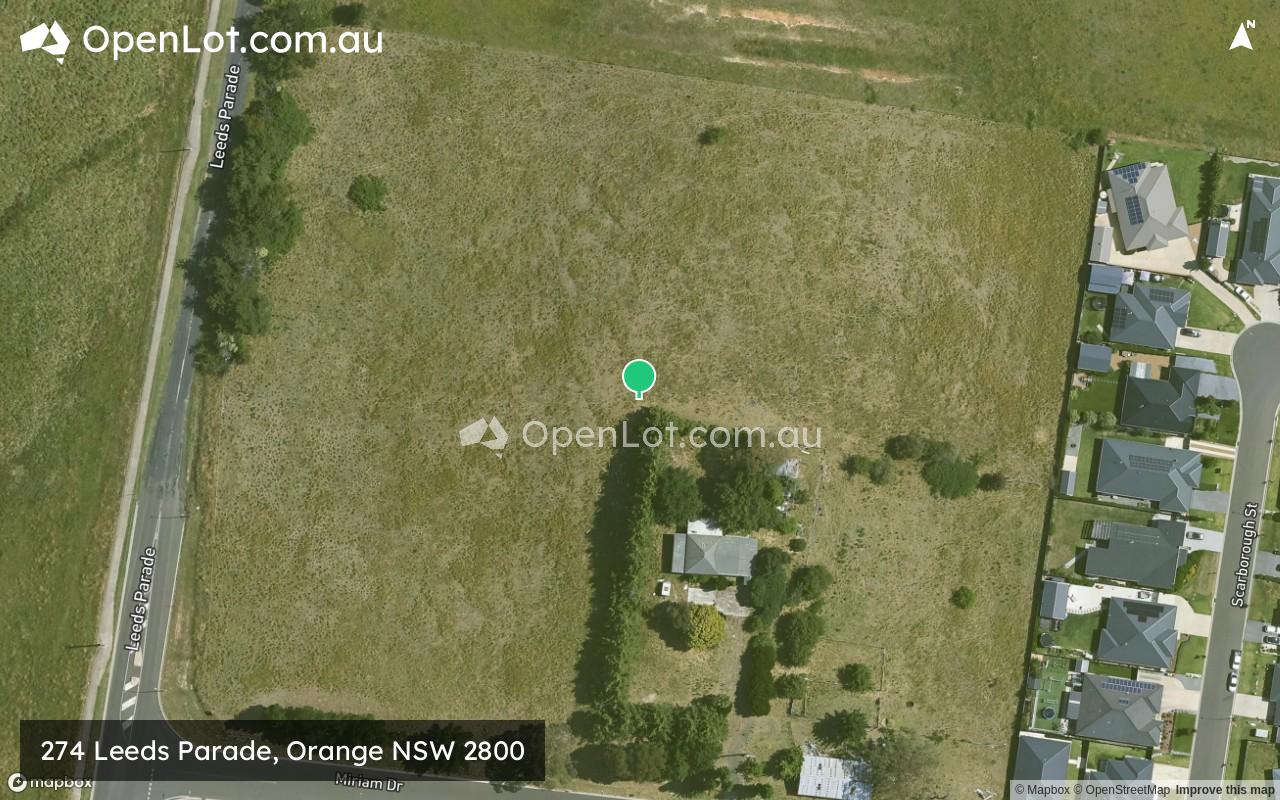 Satellite image for 274 Leeds Parade, Orange NSW 2800