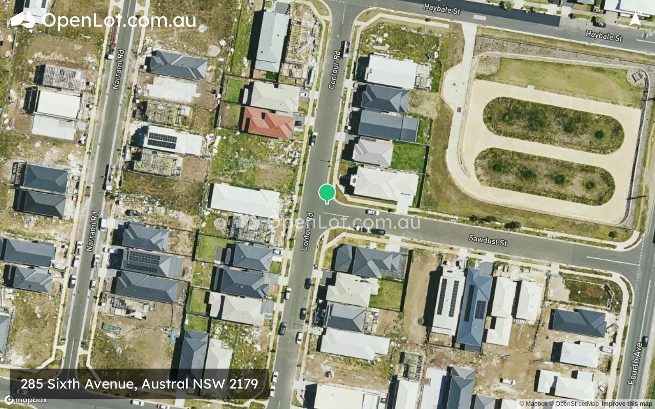 Satellite image for 285 Sixth Avenue, Austral NSW 2179