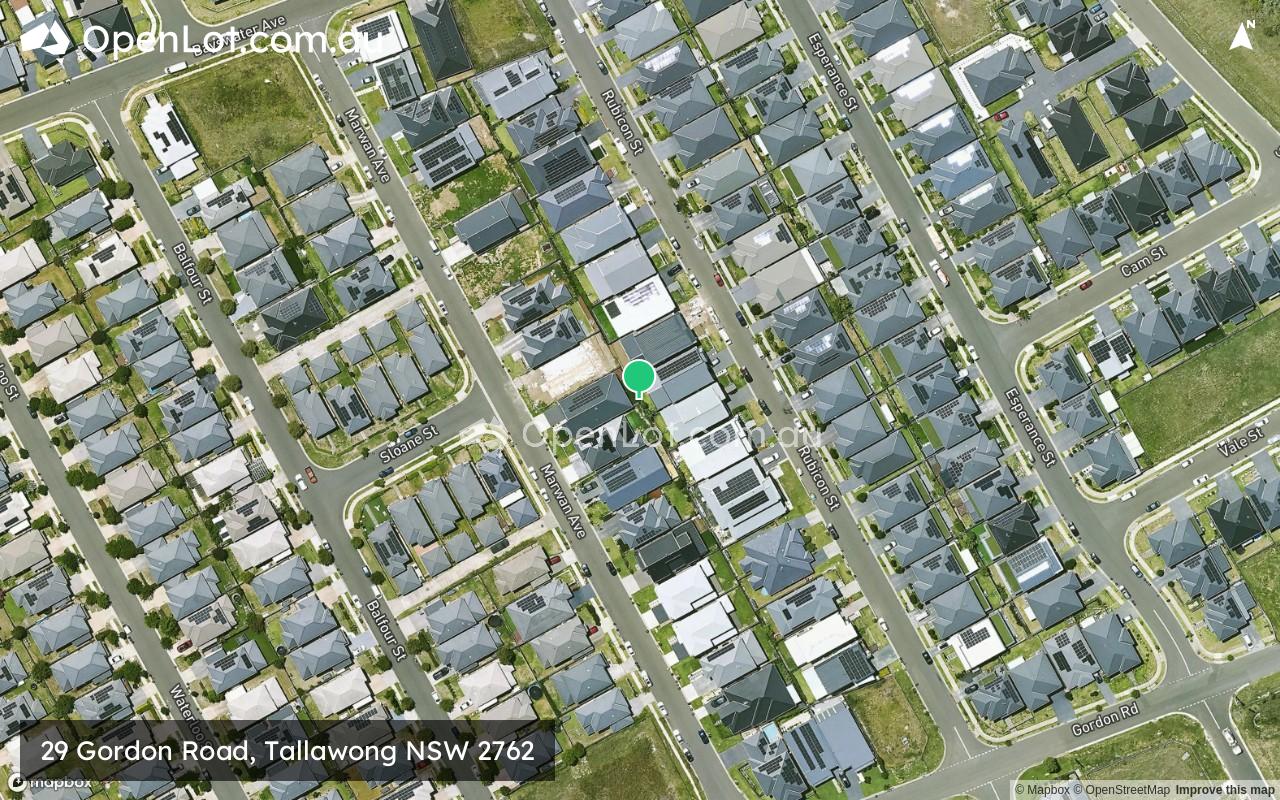 Satellite image for 29 Gordon Road, Tallawong NSW 2762