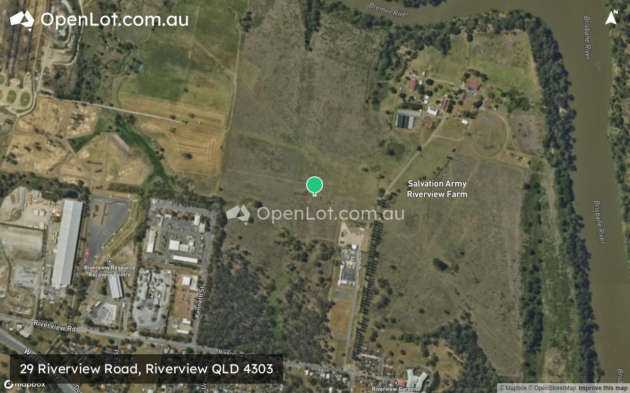 Satellite image for 29 Riverview Road, Riverview QLD 4303