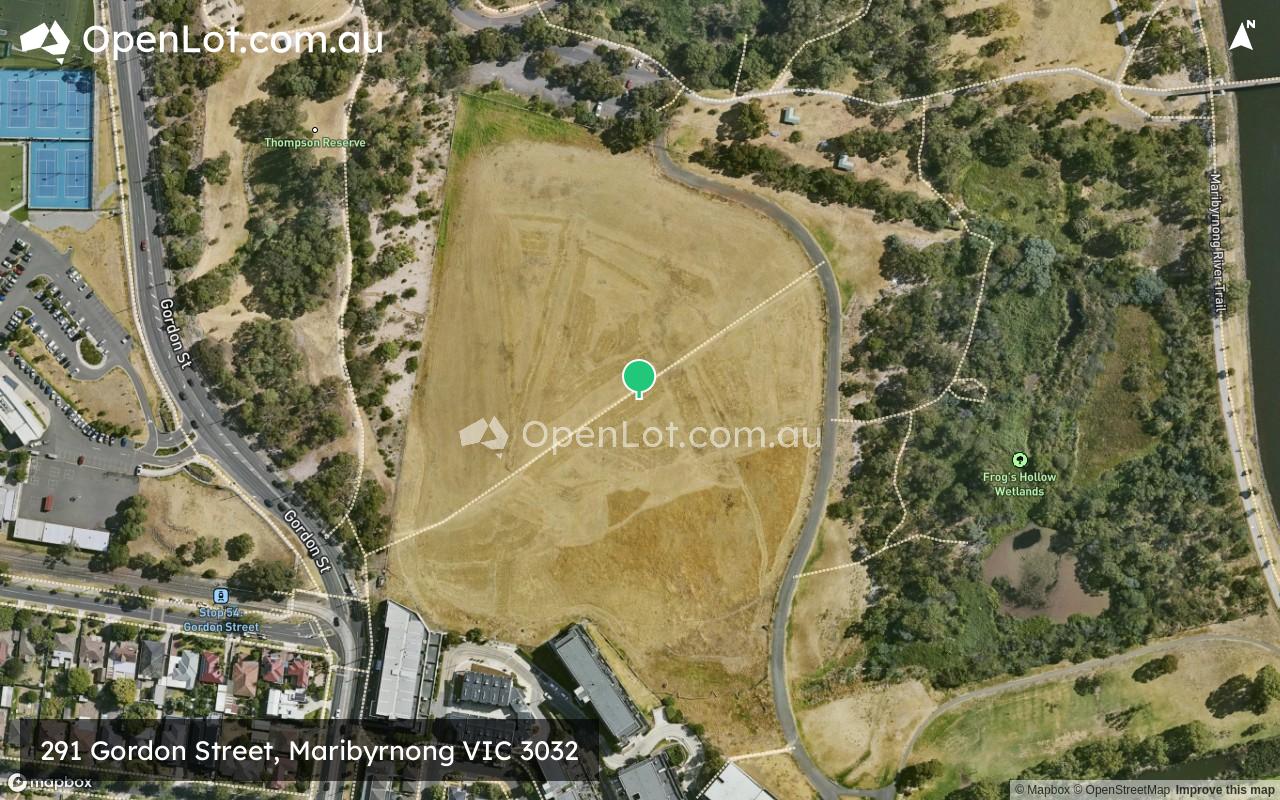Satellite image for 291 Gordon Street, Maribyrnong VIC 3032