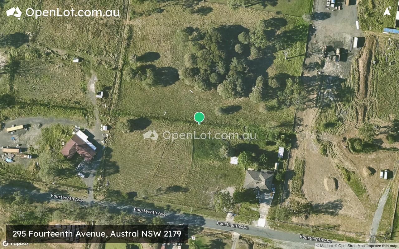 Satellite image for 295 Fourteenth Avenue, Austral NSW 2179