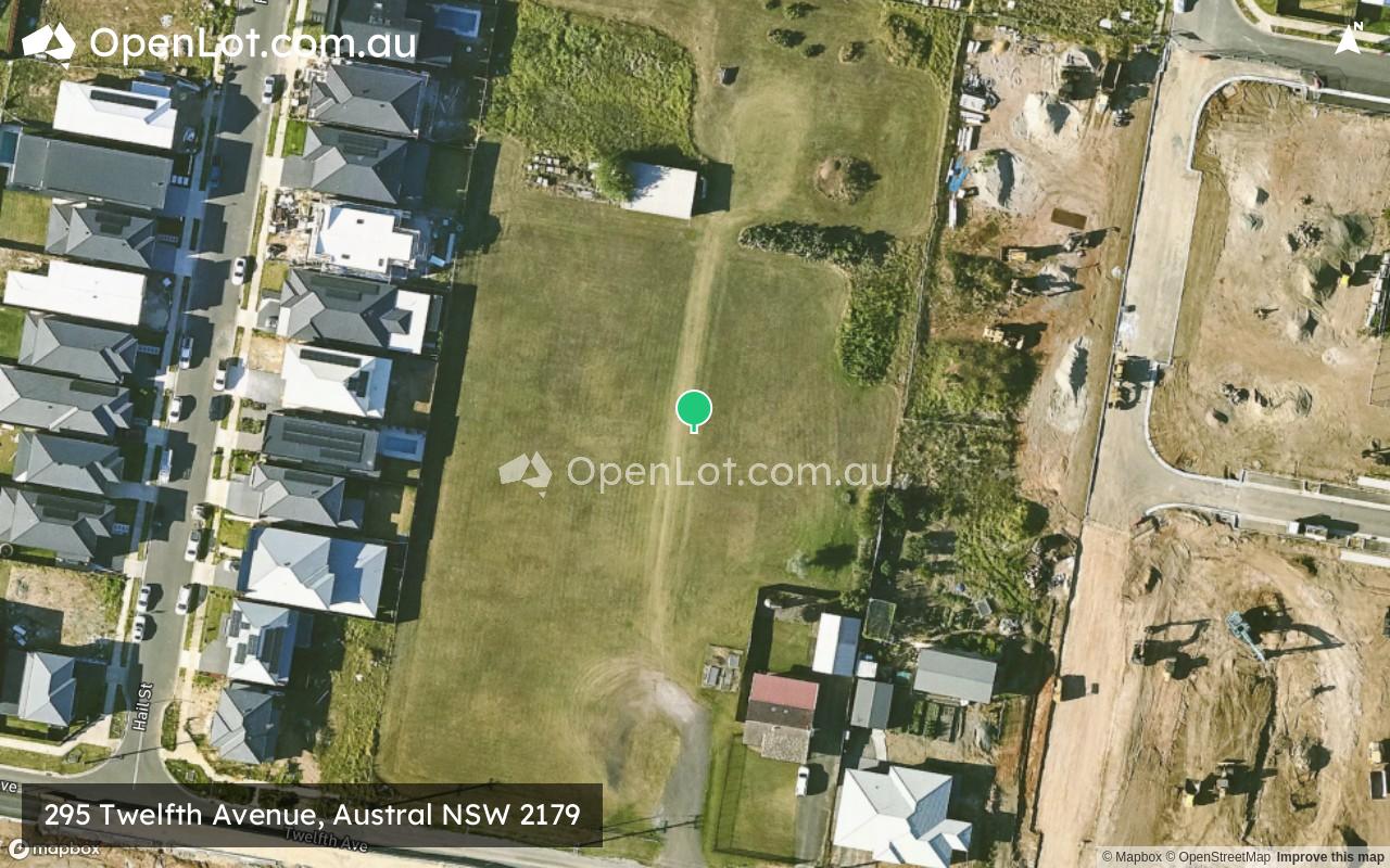 Satellite image for 295 Twelfth Avenue, Austral NSW 2179