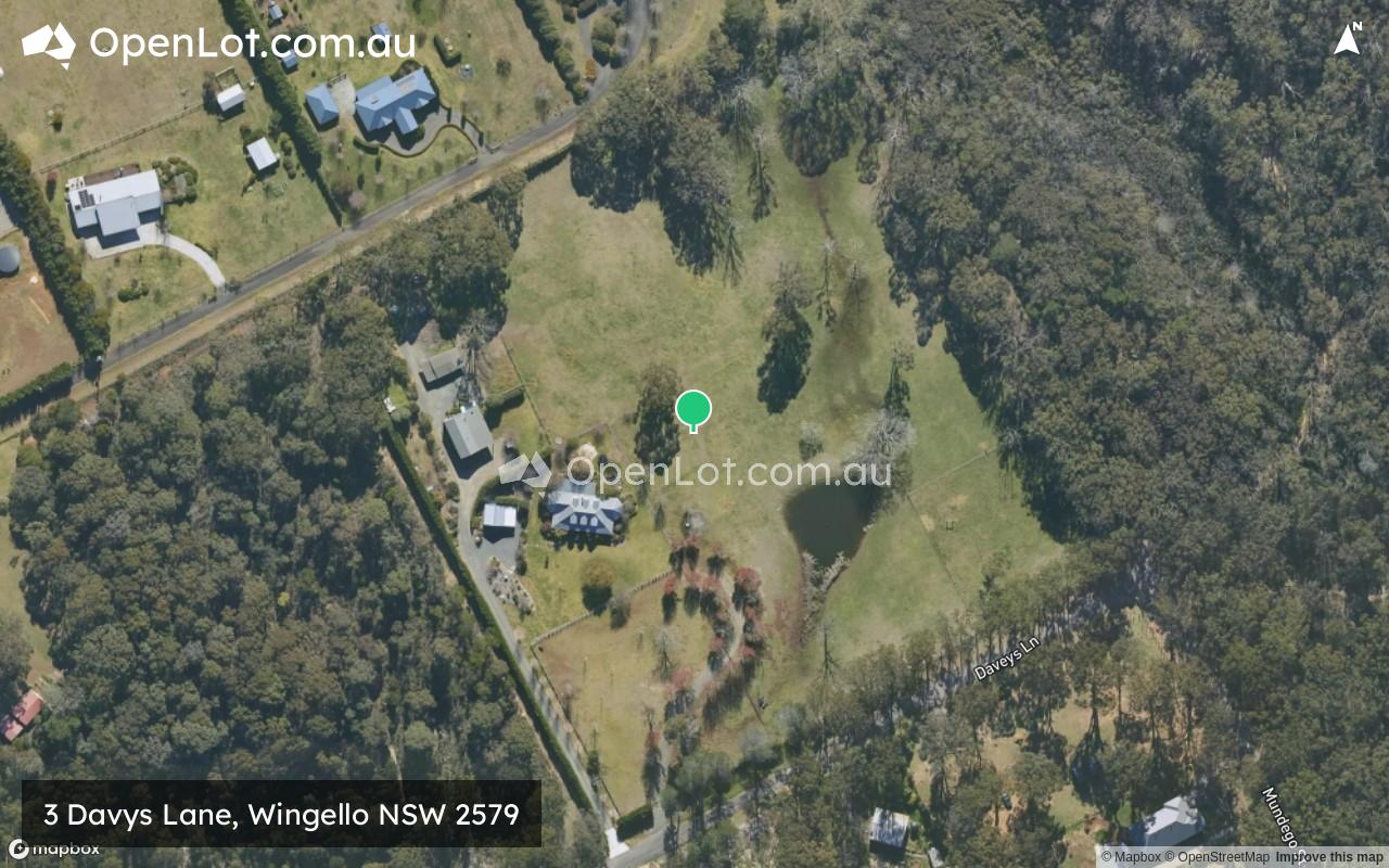 Satellite image for 3 Davys Lane, Wingello NSW 2579