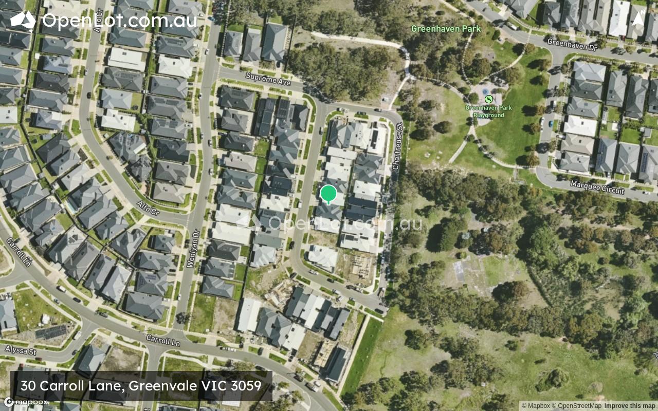 Satellite image for 30 Carroll Lane, Greenvale VIC 3059