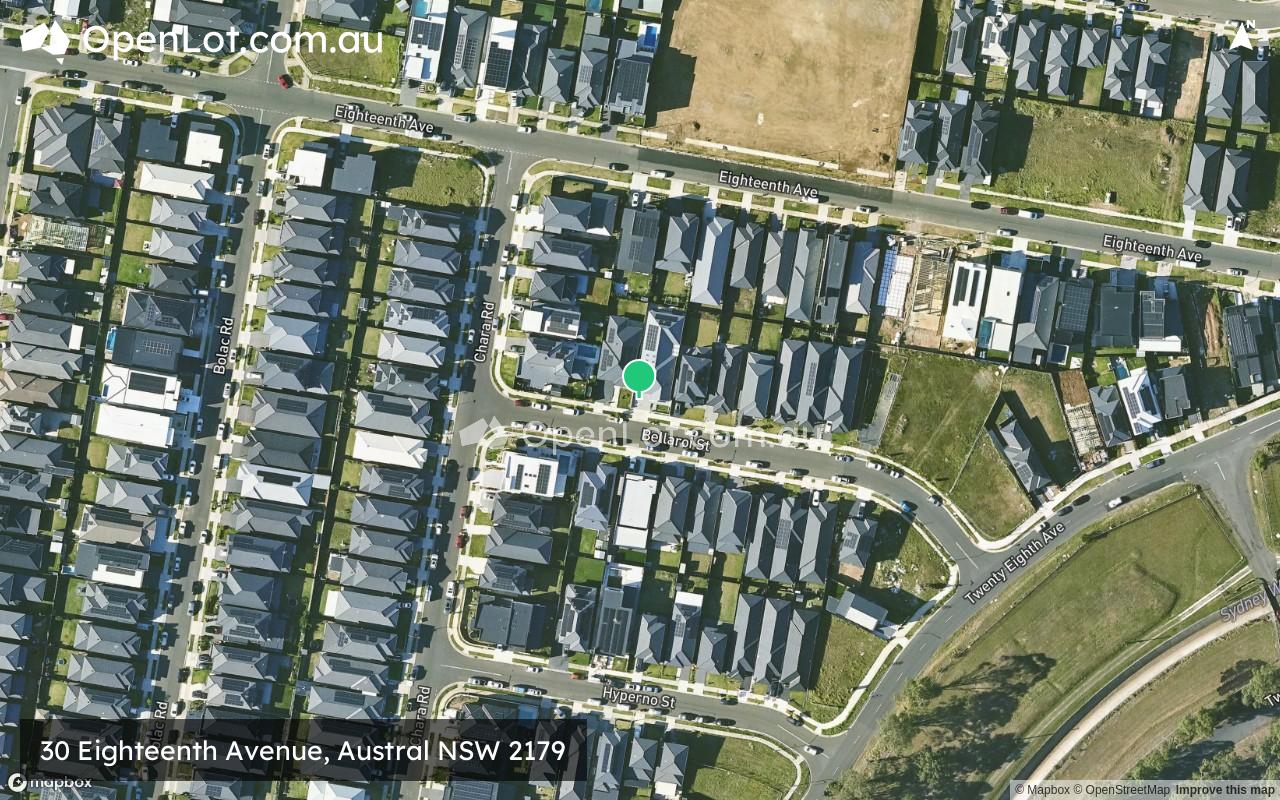Satellite image for 30 Eighteenth Avenue, Austral NSW 2179