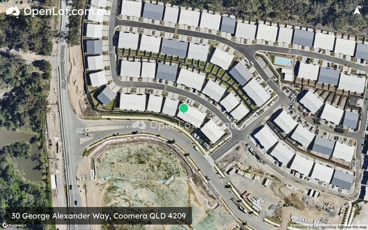 Satellite image for 30 George Alexander Way, Coomera QLD 4209