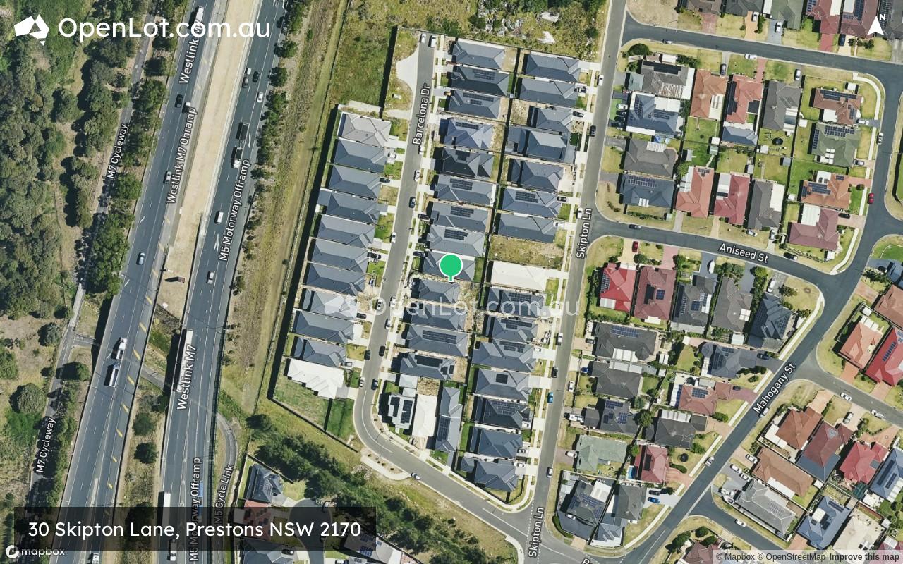 Satellite image for 30 Skipton Lane, Prestons NSW 2170