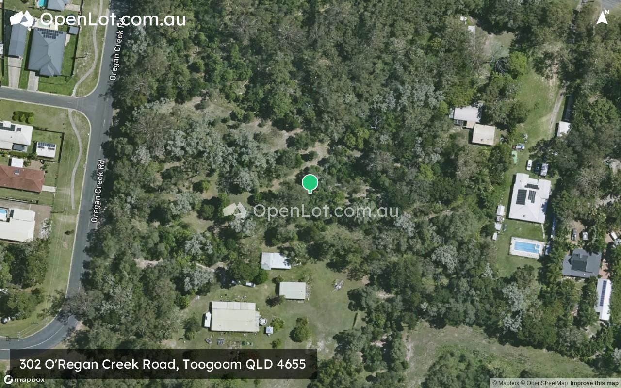 Satellite image for 302 O'Regan Creek Road, Toogoom QLD 4655