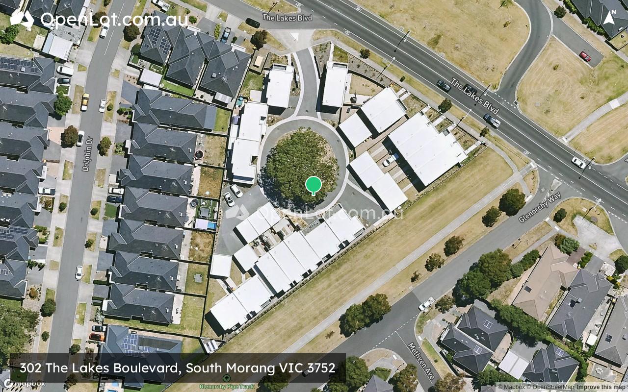 Satellite image for 302 The Lakes Boulevard, South Morang VIC 3752
