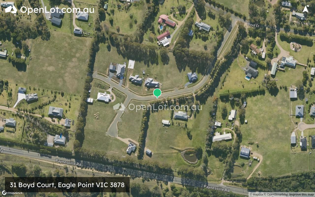Satellite image for 31 Boyd Court, Eagle Point VIC 3878