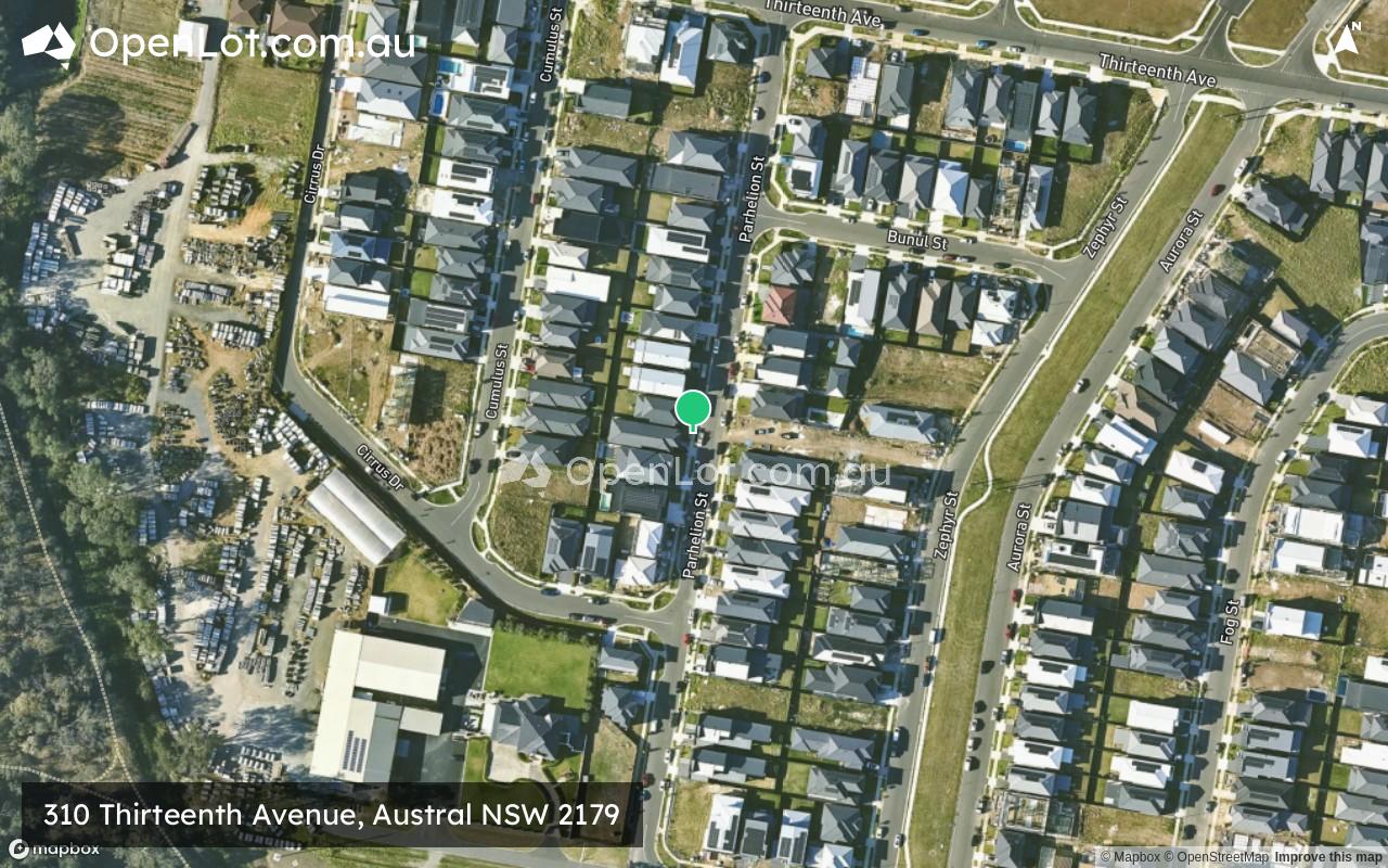 Satellite image for 310 Thirteenth Avenue, Austral NSW 2179