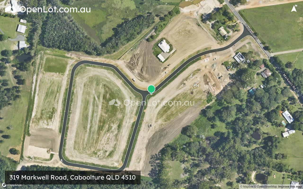 Satellite image for 319 Markwell Road, Caboolture QLD 4510