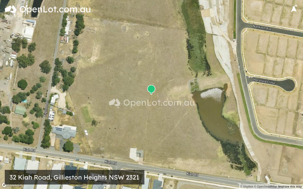 Satellite image for 32 Kiah Road, Gillieston Heights NSW 2321
