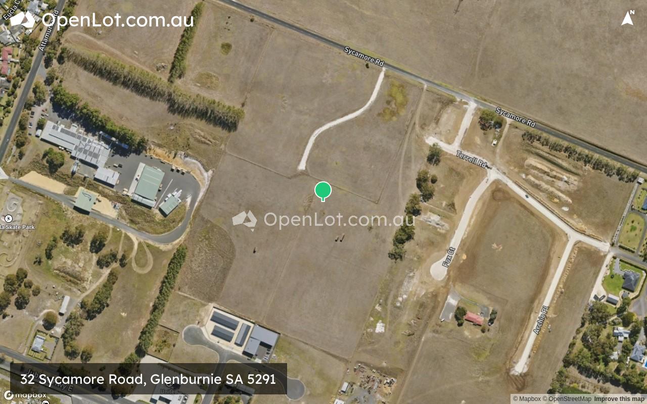 Satellite image for 32 Sycamore Road, Glenburnie SA 5291