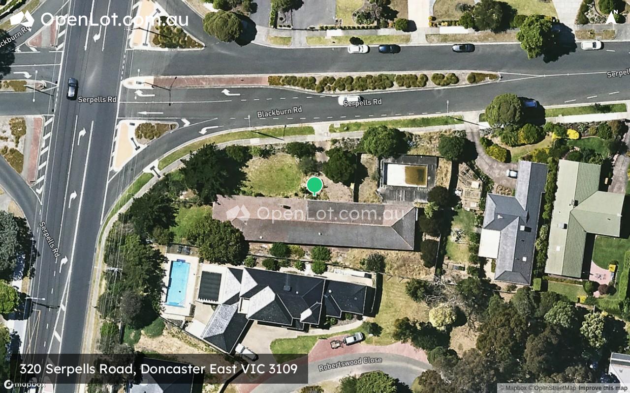 Satellite image for 320 Serpells Road, Doncaster East VIC 3109