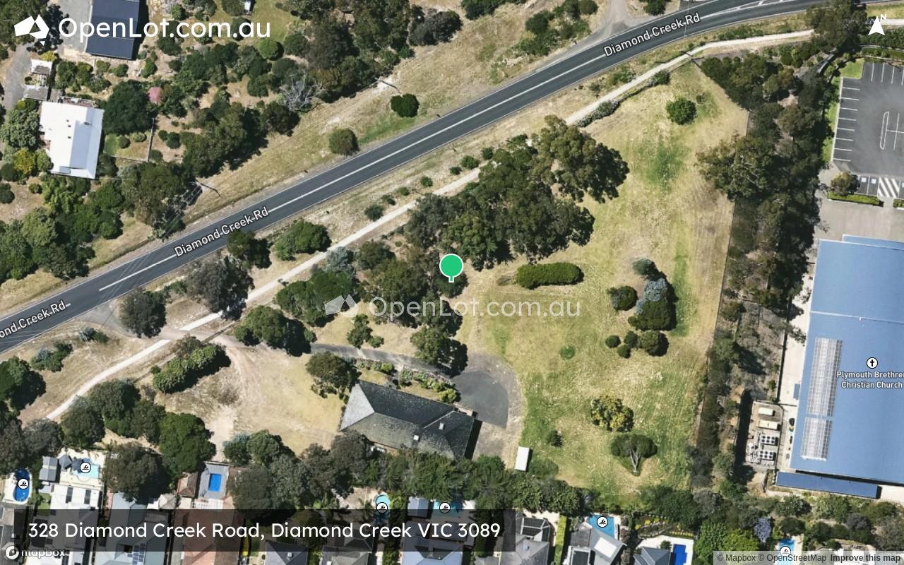 Satellite image for 328 Diamond Creek Road, Diamond Creek VIC 3089