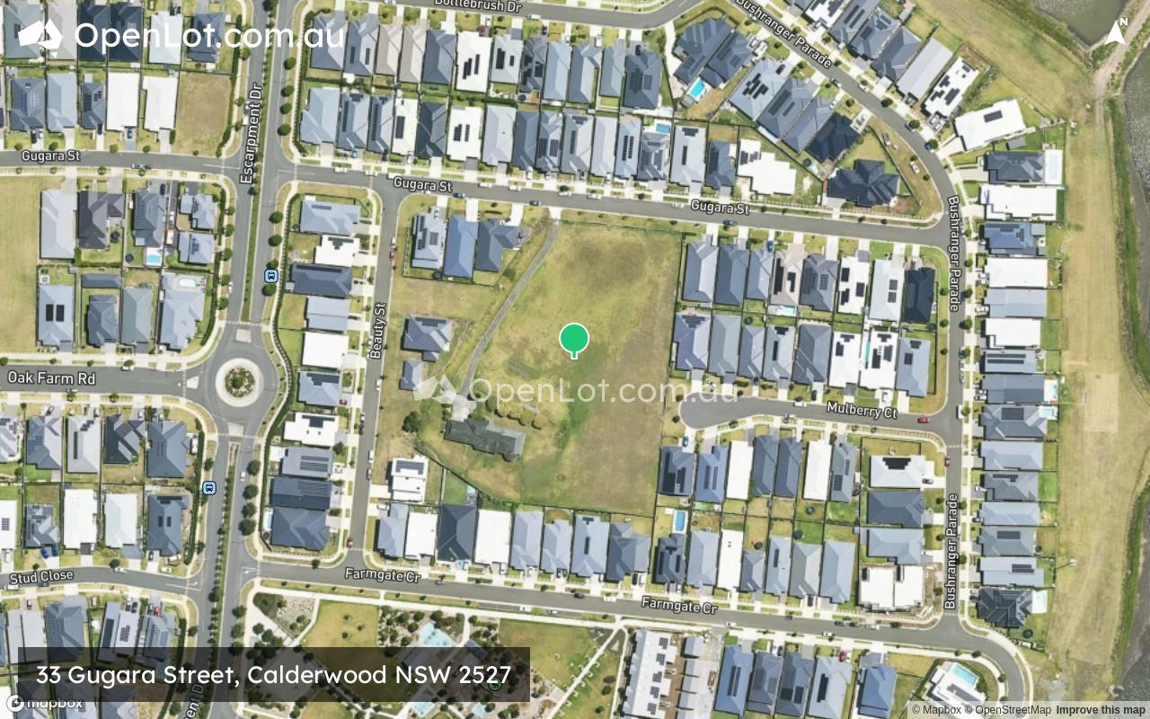 Satellite image for 33 Gugara Street, Calderwood NSW 2527