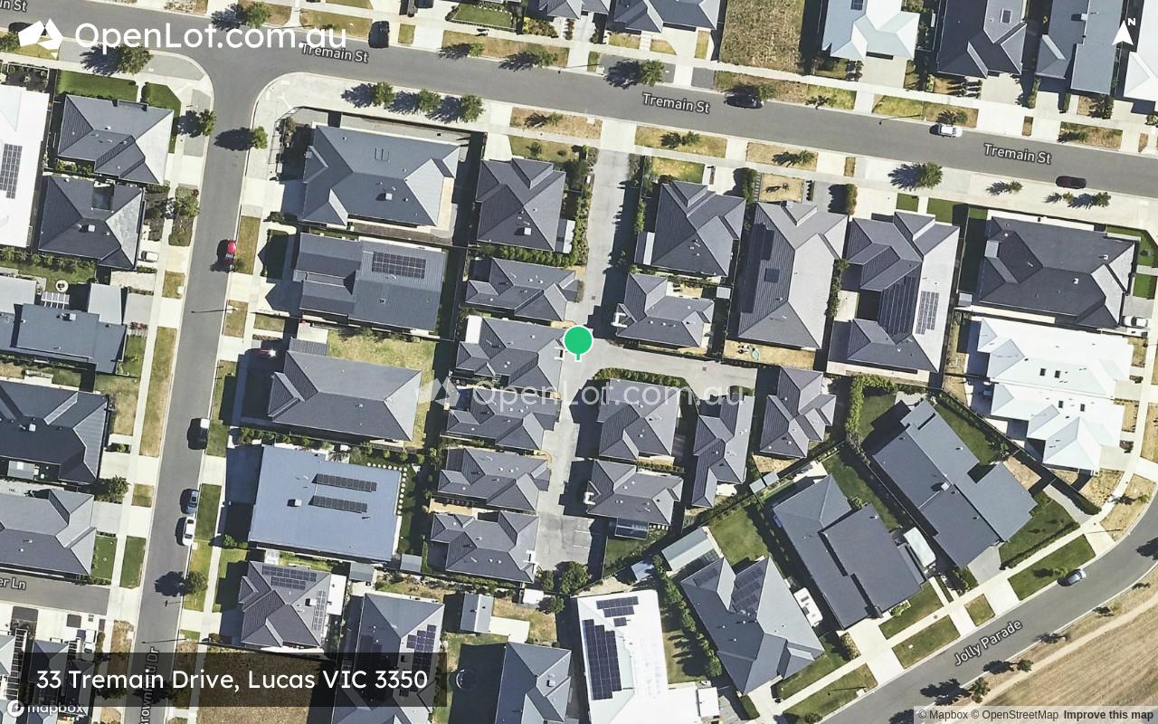Satellite image for 33 Tremain Drive, Lucas VIC 3350
