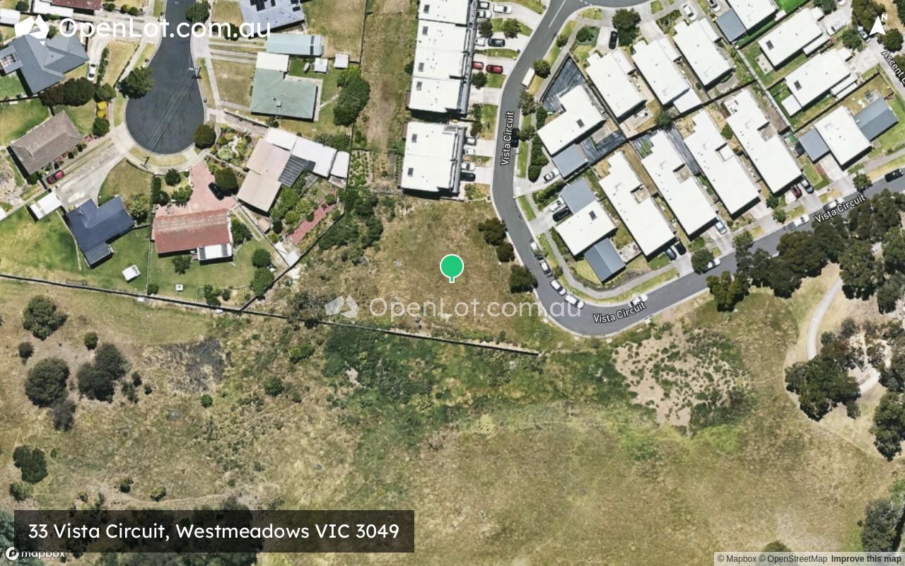 Satellite image for 33 Vista Circuit, Westmeadows VIC 3049