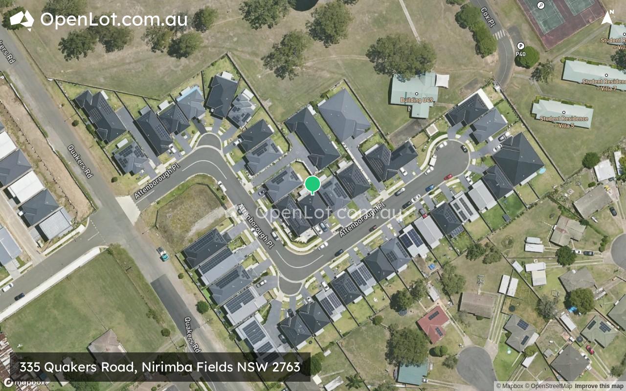 Satellite image for 335 Quakers Road, Nirimba Fields NSW 2763