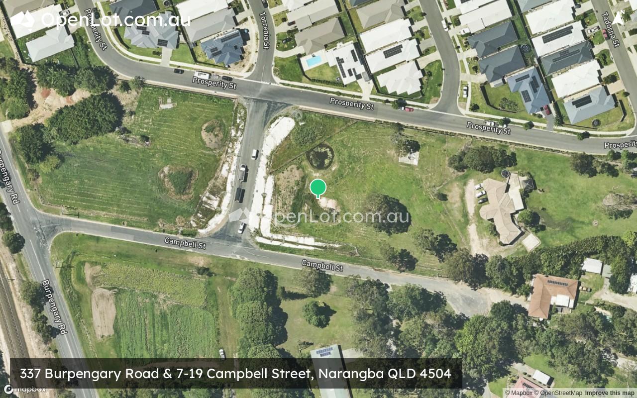 Satellite image for 337 Burpengary Road & 7-19 Campbell Street, Narangba QLD 4504