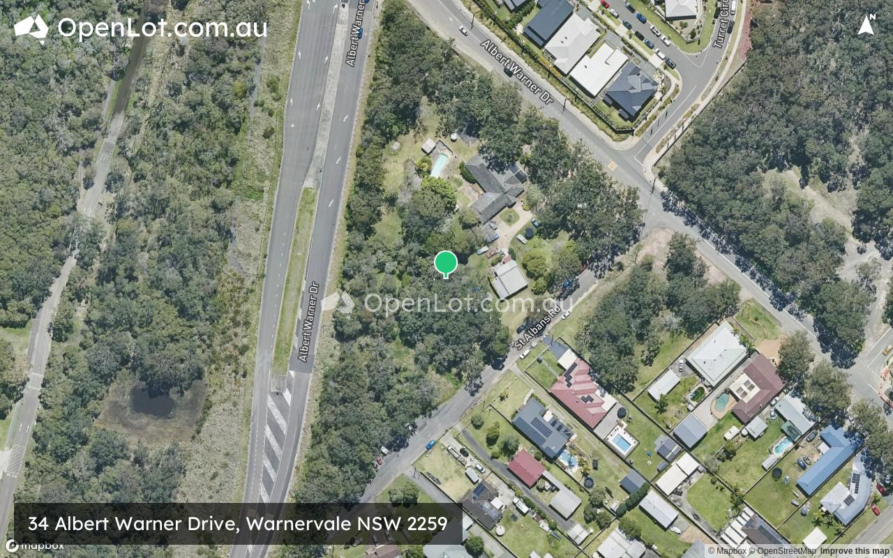 Satellite image for 34 Albert Warner Drive, Warnervale NSW 2259