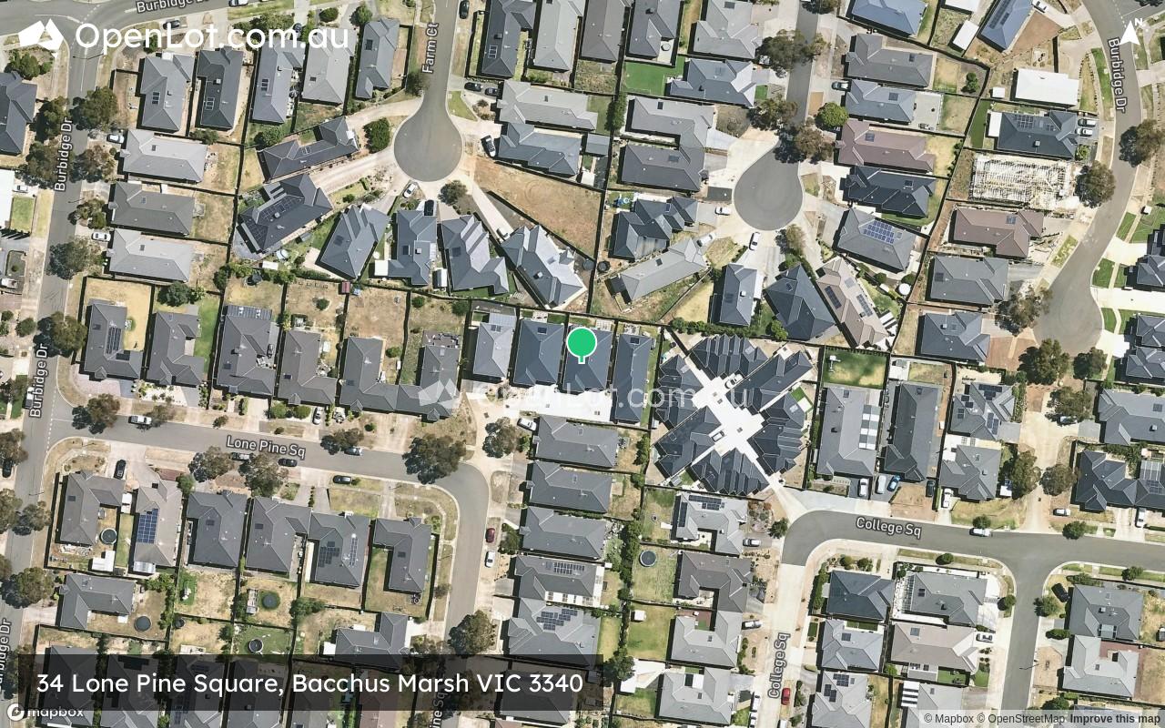 Satellite image for 34 Lone Pine Square, Bacchus Marsh VIC 3340
