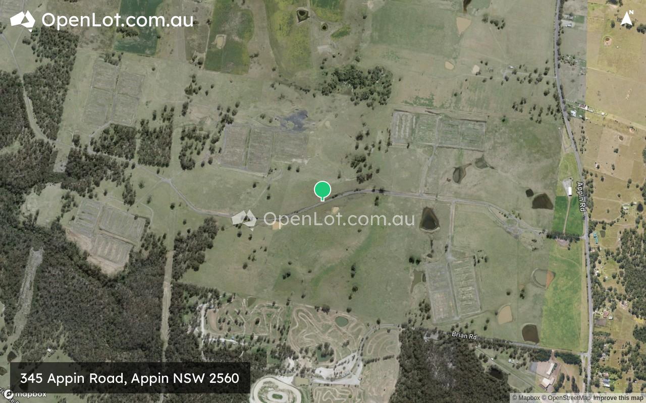 Satellite image for 345 Appin Road, Appin NSW 2560