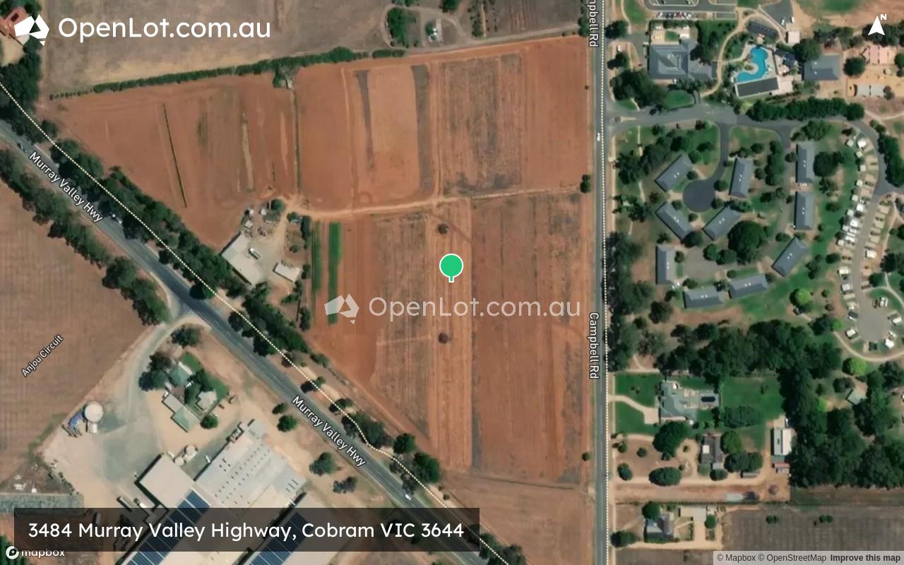 Satellite image for 3484 Murray Valley Highway, Cobram VIC 3644