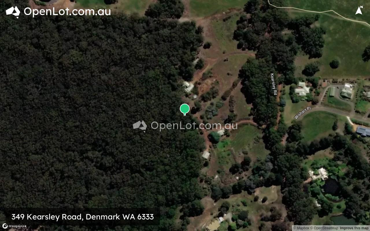 Satellite image for 349 Kearsley Road, Denmark WA 6333