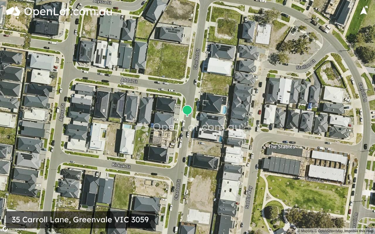 Satellite image for 35 Carroll Lane, Greenvale VIC 3059