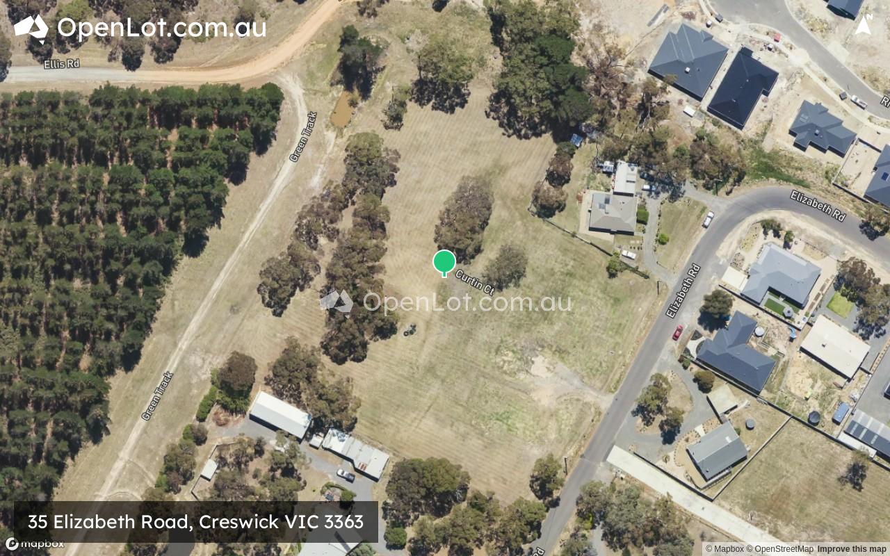 Satellite image for 35 Elizabeth Road, Creswick VIC 3363