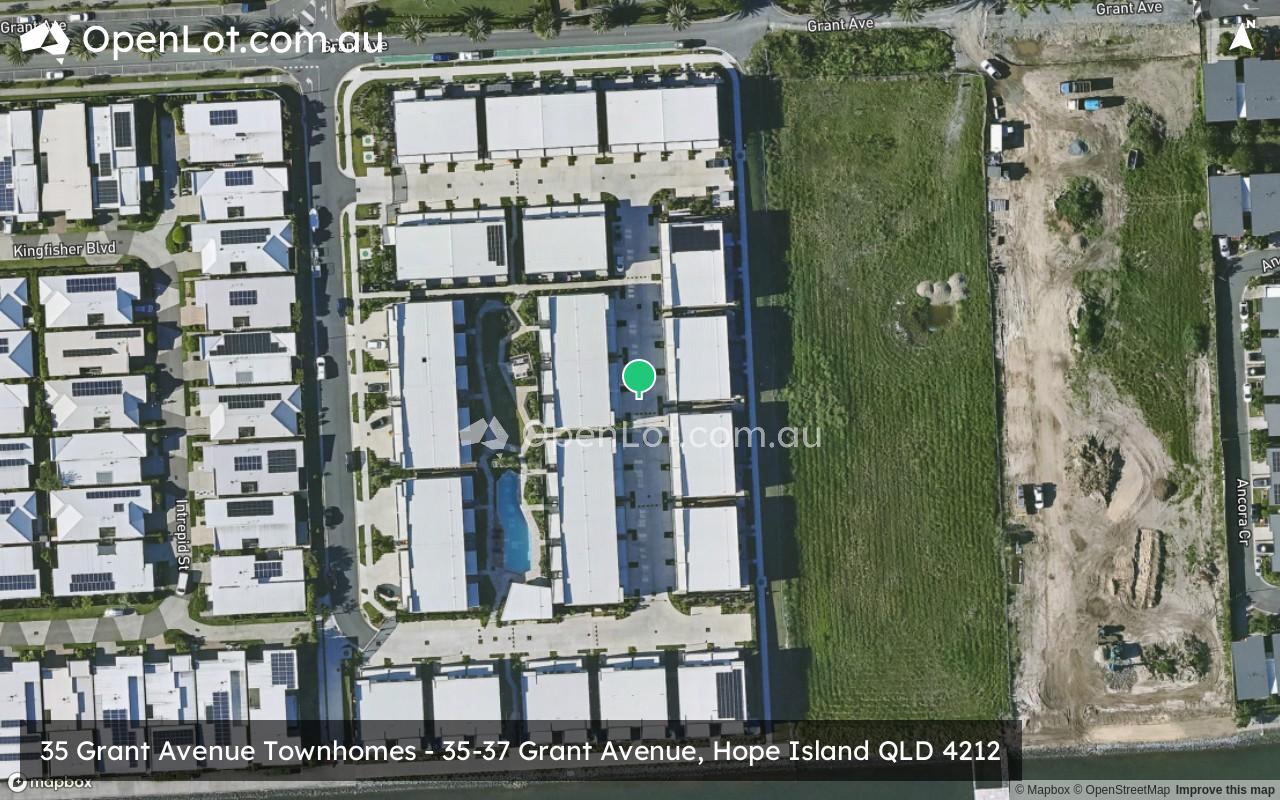 Satellite image for 35 Grant Avenue Townhomes - 35-37 Grant Avenue, Hope Island QLD 4212
