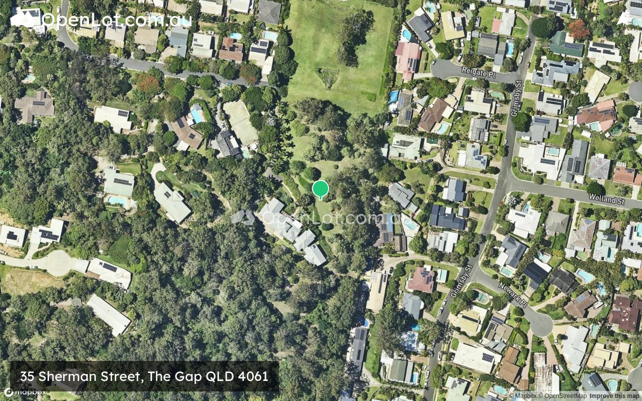 Satellite image for 35 Sherman Street, The Gap QLD 4061
