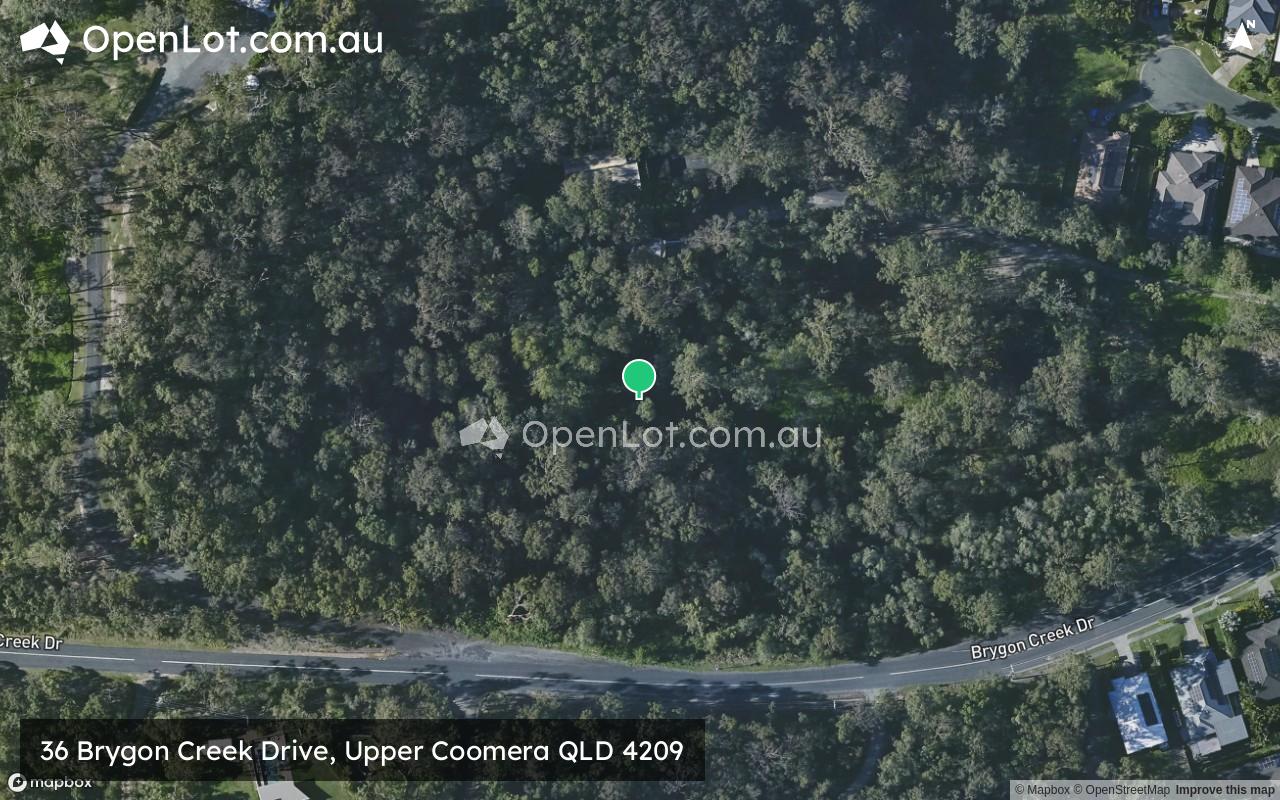 Satellite image for 36 Brygon Creek Drive, Upper Coomera QLD 4209