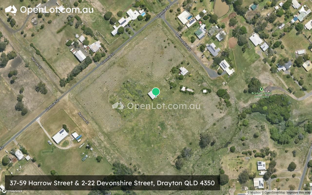 Satellite image for 37-59 Harrow Street & 2-22 Devonshire Street, Drayton QLD 4350