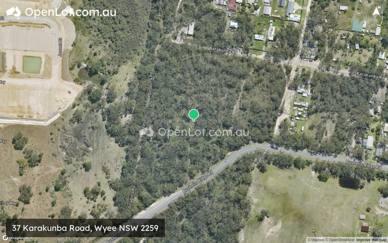 Satellite image for 37 Karakunba Road, Wyee NSW 2259