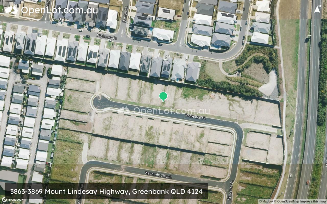 Satellite image for 3863-3869 Mount Lindesay Highway, Greenbank QLD 4124