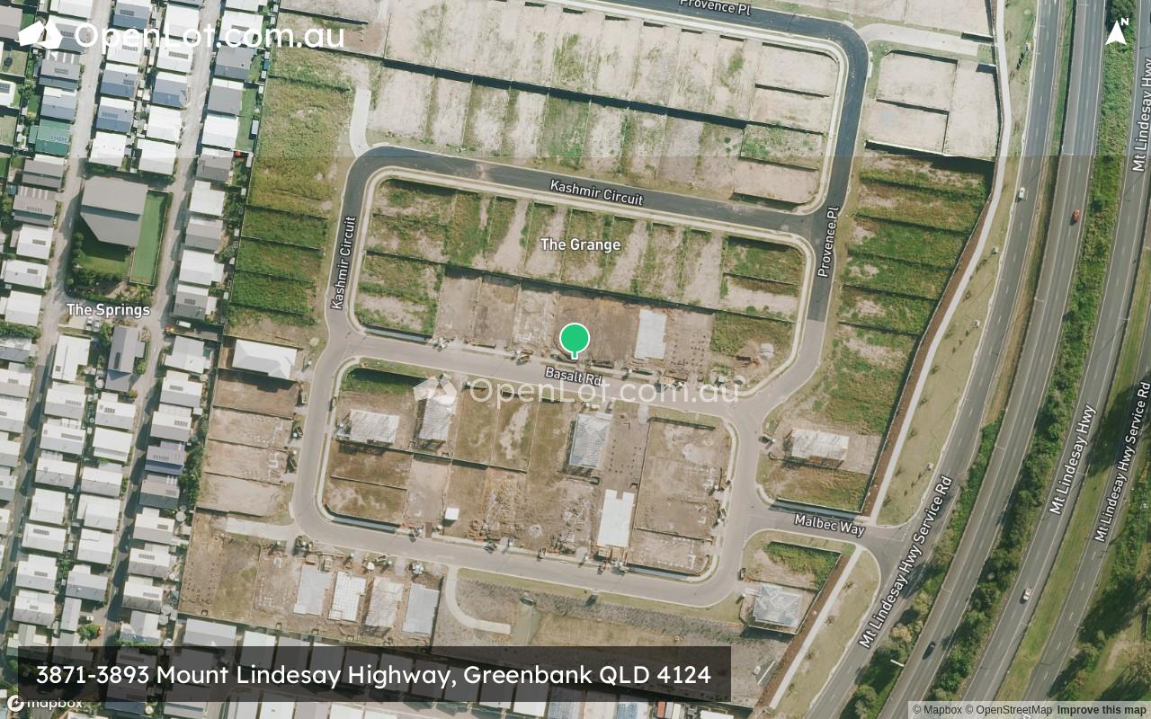 Satellite image for 3871-3893 Mount Lindesay Highway, Greenbank QLD 4124