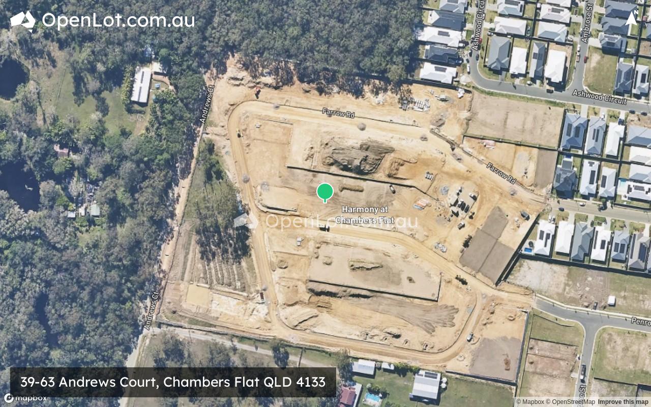 Satellite image for 39-63 Andrews Court, Chambers Flat QLD 4133