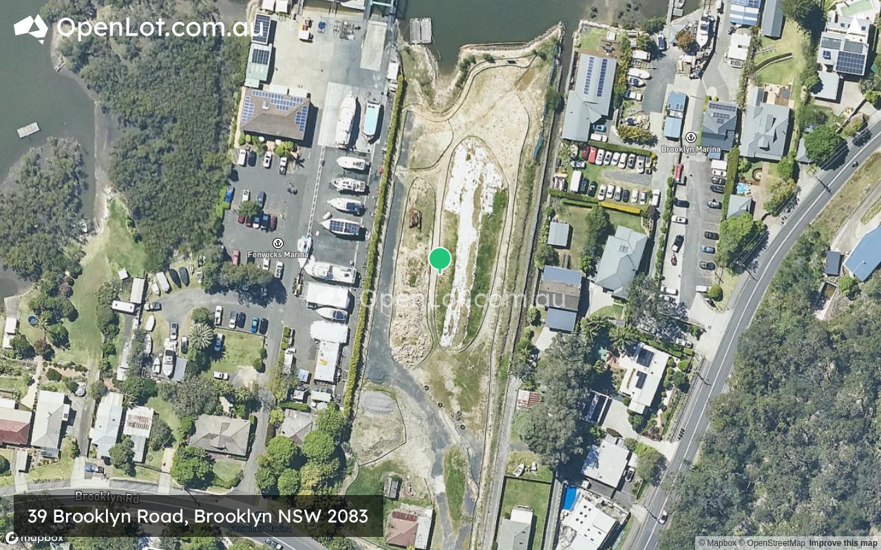 Satellite image for 39 Brooklyn Road, Brooklyn NSW 2083